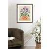 image:imageKate and Laurel Framed Wall Art Print Iris and Vase by Rachel Lee 22 x 26 Florence Medium Brown Frame Modern Contemporary Flowers Abstract Art for Wall Decor26L x 22W