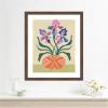 image:imageKate and Laurel Framed Wall Art Print Iris and Vase by Rachel Lee 22 x 26 Florence Medium Brown Frame Modern Contemporary Flowers Abstract Art for Wall Decor26L x 22W