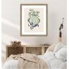 image:imageKate and Laurel Framed Wall Art Print Le Jardin by Gabrielly Guedes 22 x 26 Woodgrain Stripe Mocha Frame Modern Contemporary Flower Art for Wall Decor
