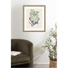 image:imageKate and Laurel Framed Wall Art Print Le Jardin by Gabrielly Guedes 22 x 26 Woodgrain Stripe Mocha Frame Modern Contemporary Flower Art for Wall Decor