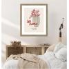image:imageKate and Laurel Framed Wall Art Print Les Fleurs by Gabrielly Guedes 22 x 26 Woodgrain Stripe Mocha Frame Modern Contemporary Typography Art for Wall DecorWoodgrain Stripe Mocha