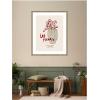 image:imageKate and Laurel Framed Wall Art Print Les Fleurs by Gabrielly Guedes 22 x 26 Woodgrain Stripe Mocha Frame Modern Contemporary Typography Art for Wall DecorWoodgrain Stripe Mocha