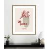 image:imageKate and Laurel Framed Wall Art Print Les Fleurs by Gabrielly Guedes 22 x 26 Woodgrain Stripe Mocha Frame Modern Contemporary Typography Art for Wall DecorWoodgrain Stripe Mocha