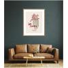 image:imageKate and Laurel Framed Wall Art Print Les Fleurs by Gabrielly Guedes 22 x 26 Woodgrain Stripe Mocha Frame Modern Contemporary Typography Art for Wall DecorWoodgrain Stripe Mocha