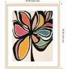 image:imageKate and Laurel Framed Wall Art Print Midnight Floral 2 by Alicia Bock 22 x 26 Woodgrain Stripe Blonde Frame Modern Contemporary Abstract Art for Wall Decor26L x 22W