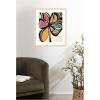image:imageKate and Laurel Framed Wall Art Print Midnight Floral 2 by Alicia Bock 22 x 26 Woodgrain Stripe Blonde Frame Modern Contemporary Abstract Art for Wall Decor26L x 22W