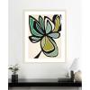 image:imageKate and Laurel Framed Wall Art Print Midnight Floral 3 by Alicia Bock 22 x 26 Woodgrain Stripe Blonde Frame Modern Contemporary Abstract Art for Wall Decor42L x 34W