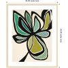 image:imageKate and Laurel Framed Wall Art Print Midnight Floral 3 by Alicia Bock 22 x 26 Woodgrain Stripe Blonde Frame Modern Contemporary Abstract Art for Wall Decor42L x 34W
