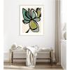 image:imageKate and Laurel Framed Wall Art Print Midnight Floral 3 by Alicia Bock 22 x 26 Woodgrain Stripe Blonde Frame Modern Contemporary Abstract Art for Wall Decor42L x 34W