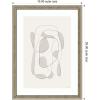 image:imageKate and Laurel Framed Wall Art Print Minimalist Lines by Gabrielly Guedes 19 x 26 Castellan Silver Frame Modern Contemporary Abstract Art for Wall Decor
