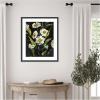 image:imageKate and Laurel Framed Wall Art Print Moody Floral 1 by Annie Quigley 21 x 25 Stylish Black Narrow Frame Bohemian Boho Flowers Nature Art for Wall Decor25L x 21W