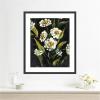 image:imageKate and Laurel Framed Wall Art Print Moody Floral 1 by Annie Quigley 21 x 25 Stylish Black Narrow Frame Bohemian Boho Flowers Nature Art for Wall Decor25L x 21W