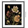 image:imageKate and Laurel Framed Wall Art Print Moody Floral 5 by Annie Quigley 21 x 25 Stylish Black Narrow Frame Rustic Farmhouse Flowers Art for Wall Decor25L x 21W