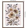 image:imageKate and Laurel Framed Wall Art Print Muted Paintrely Florals by Nikita Jariwala 22 x 26 Florence Medium Brown Frame Rustic Farmhouse Abstract Art for Wall Decor42L x 34W