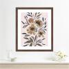 image:imageKate and Laurel Framed Wall Art Print Muted Paintrely Florals by Nikita Jariwala 22 x 26 Florence Medium Brown Frame Rustic Farmhouse Abstract Art for Wall Decor26L x 22W