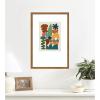 image:imageKate and Laurel Framed Wall Art Print Night Chords 1 by Kelly Knaga 17 x 25 Carlisle Blonde Narrow Frame Modern Contemporary Abstract Art for Wall Decor