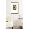 image:imageKate and Laurel Framed Wall Art Print Night Chords 1 by Kelly Knaga 17 x 25 Carlisle Blonde Narrow Frame Modern Contemporary Abstract Art for Wall Decor