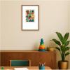 image:imageKate and Laurel Framed Wall Art Print Night Chords 1 by Kelly Knaga 17 x 25 Carlisle Blonde Narrow Frame Modern Contemporary Abstract Art for Wall Decor