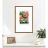 image:imageKate and Laurel Framed Wall Art Print Night Chords 2 by Kelly Knaga 17 x 25 Carlisle Blonde Narrow Frame Modern Contemporary Abstract Art for Wall Decor