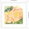 image:imageKate and Laurel Framed Wall Art Print Orange Pink Abstract Begonia by Patricia Shaw 27 x 27 Oliver White Narrow Frame Whimsical Flowers Nature Abstract Art for Wall Decor