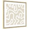 image:imageKate and Laurel Framed Wall Art Print Organic Figures by Gabrielly Guedes 21 x 25 Svelte Noir Black Frame Modern Contemporary Abstract Art for Wall DecorCastellan Distressed White