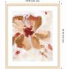 image:imageKate and Laurel Framed Wall Art Print Painterly Brown Blossom ll by Nikita Jariwala 22 x 26 Woodgrain Stripe Blonde Frame Modern Contemporary Abstract Art for Wall Decor26L x 22W