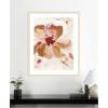 image:imageKate and Laurel Framed Wall Art Print Painterly Brown Blossom ll by Nikita Jariwala 22 x 26 Woodgrain Stripe Blonde Frame Modern Contemporary Abstract Art for Wall Decor42L x 34W