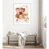 image:imageKate and Laurel Framed Wall Art Print Painterly Brown Blossom ll by Nikita Jariwala 22 x 26 Woodgrain Stripe Blonde Frame Modern Contemporary Abstract Art for Wall Decor42L x 34W