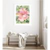 image:imageKate and Laurel Framed Wall Art Print Pink Hibiscus In Antigua by Patricia Shaw 23 x 27 Oliver White Narrow Frame Coastal Flowers Nature Art for Wall Decor43L x 35W