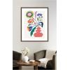 image:imageKate and Laurel Framed Wall Art Print Retro Whimsical Floral vase by Rachel Lee 22 x 26 Florence Medium Brown Frame Whimsical Abstract Art for Wall Decor42L x 34W