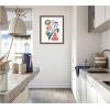 image:imageKate and Laurel Framed Wall Art Print Retro Whimsical Floral vase by Rachel Lee 22 x 26 Florence Medium Brown Frame Whimsical Abstract Art for Wall Decor26L x 22W