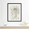 image:imageKate and Laurel Framed Wall Art Print SB Protea Sketch No 1 by Sara Berrenson 19 x 25 Svelte Noir Black Frame Modern Contemporary Flower Art for Wall DecorSvelte Noir Black
