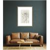 image:imageKate and Laurel Framed Wall Art Print SB Protea Sketch No 1 by Sara Berrenson 19 x 25 Svelte Noir Black Frame Modern Contemporary Flower Art for Wall DecorWoodgrain Stripe Mocha