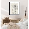 image:imageKate and Laurel Framed Wall Art Print SB Protea Sketch No 1 by Sara Berrenson 19 x 25 Svelte Noir Black Frame Modern Contemporary Flower Art for Wall DecorSvelte Noir Black