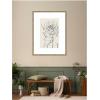 image:imageKate and Laurel Framed Wall Art Print SB Protea Sketch No 1 by Sara Berrenson 19 x 25 Svelte Noir Black Frame Modern Contemporary Flower Art for Wall DecorWoodgrain Stripe Mocha
