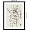 image:imageKate and Laurel Framed Wall Art Print SB Protea Sketch No 1 by Sara Berrenson 19 x 25 Svelte Noir Black Frame Modern Contemporary Flower Art for Wall DecorSvelte Noir Black