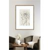 image:imageKate and Laurel Framed Wall Art Print SB Protea Sketch No 1 by Sara Berrenson 19 x 25 Svelte Noir Black Frame Modern Contemporary Flower Art for Wall DecorWoodgrain Stripe Mocha