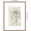 image:imageKate and Laurel Framed Wall Art Print SB Protea Sketch No 1 by Sara Berrenson 19 x 25 Svelte Noir Black Frame Modern Contemporary Flower Art for Wall DecorWoodgrain Stripe Mocha