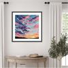 image:imageKate and Laurel Framed Wall Art Print Sunset Study by Emily Kenney 25 x 25 Stylish Black Narrow Frame Modern Contemporary Abstract Beach Landscapes Tropical Art for Wall DecorStylish Black Narrow