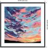 image:imageKate and Laurel Framed Wall Art Print Sunset Study by Emily Kenney 25 x 25 Stylish Black Narrow Frame Modern Contemporary Abstract Beach Landscapes Tropical Art for Wall DecorStylish Black Narrow