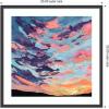 image:imageKate and Laurel Framed Wall Art Print Sunset Study by Emily Kenney 25 x 25 Stylish Black Narrow Frame Modern Contemporary Abstract Beach Landscapes Tropical Art for Wall DecorStylish Black Narrow