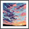 image:imageKate and Laurel Framed Wall Art Print Sunset Study by Emily Kenney 25 x 25 Stylish Black Narrow Frame Modern Contemporary Abstract Beach Landscapes Tropical Art for Wall DecorStylish Black Narrow