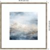 image:imageKate and Laurel Framed Wall Art Print Tonal Abstract Oceanic Nautical Serenity Blue by The Creative Bunch Studio 26 x 26 Florence Silver Frame Coastal Abstract Art for Wall DecorMila Dark Silver
