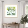 image:imageKate and Laurel Framed Wall Art Print White Phantom Hydrangea in Greens by Patricia Shaw 26 x 26 Woodgrain Stripe Blonde Frame Global Flowers Nature Art for Wall Decor