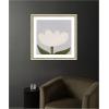 image:imageKate and Laurel Framed Wall Art Print White Tulip by Gabrielly Guedes 26 x 26 Castellan Distressed White Frame Modern Contemporary Flower Art for Wall Decor