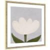 image:imageKate and Laurel Framed Wall Art Print White Tulip by Gabrielly Guedes 26 x 26 Castellan Distressed White Frame Modern Contemporary Flower Art for Wall Decor
