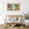 image:imageKate and Laurel Garden Songs PT 1 amp 2 2 Piece Framed Canvas Wall Art Set by Kelly Knaga Sylvie Natural Mid Century Modern Abstract Art for Wall Decor