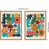image:imageKate and Laurel Garden Songs PT 1 amp 2 2 Piece Framed Canvas Wall Art Set by Kelly Knaga Sylvie Natural Mid Century Modern Abstract Art for Wall Decor