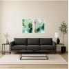 image:imageKate and Laurel Green Composition I amp II 2 Piece Framed Canvas Wall Art Set by Amy Lighthall Sylvie Beaded White Modern Contemporary Abstract Art for Wall Decor