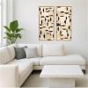 image:imageKate and Laurel Half Moon Bay Panel 2 Piece Framed Canvas Wall Art Set by Felicia Dadak Sylvie Natural Modern Contemporary Abstract Art for Wall Decor